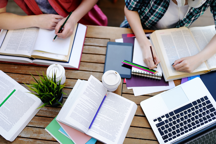 Students studying lrg